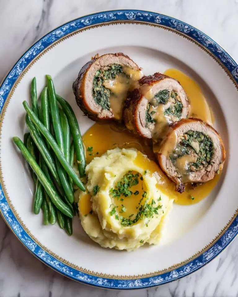 Turkey Roulade with Leeks, Mushrooms, and Marsala Recipe