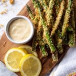 Air Fryer Crispy Asparagus with Lemon Aioli Recipe