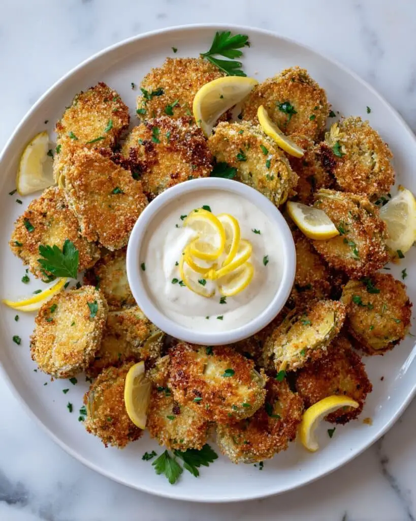 Crispy Roasted Artichoke Hearts with Parmesan and Lemon Mayo Recipe