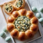 Bunny Spinach Artichoke Dip in Crescents Recipe
