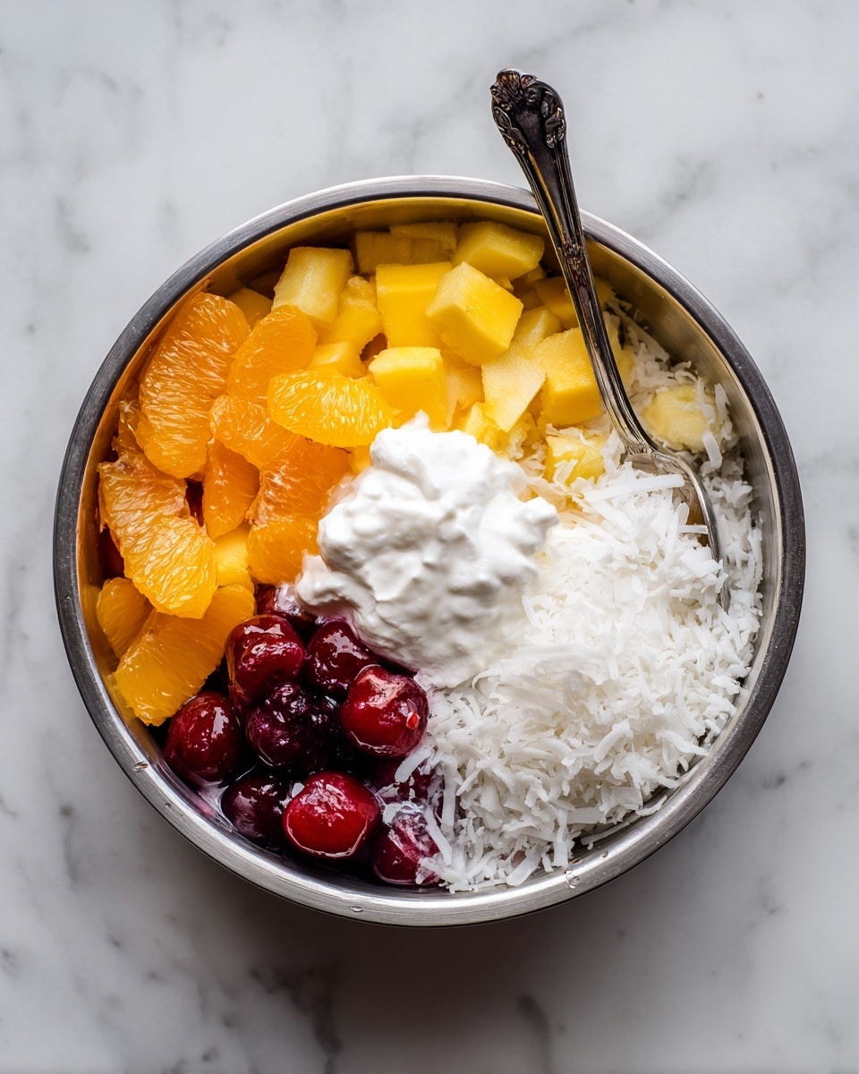 Ambrosia Salad with Cool Whip Recipe - Recipe Image