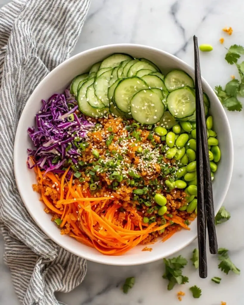 Cucumber Crispy Rice Salad with Chili-Garlic Dressing Recipe