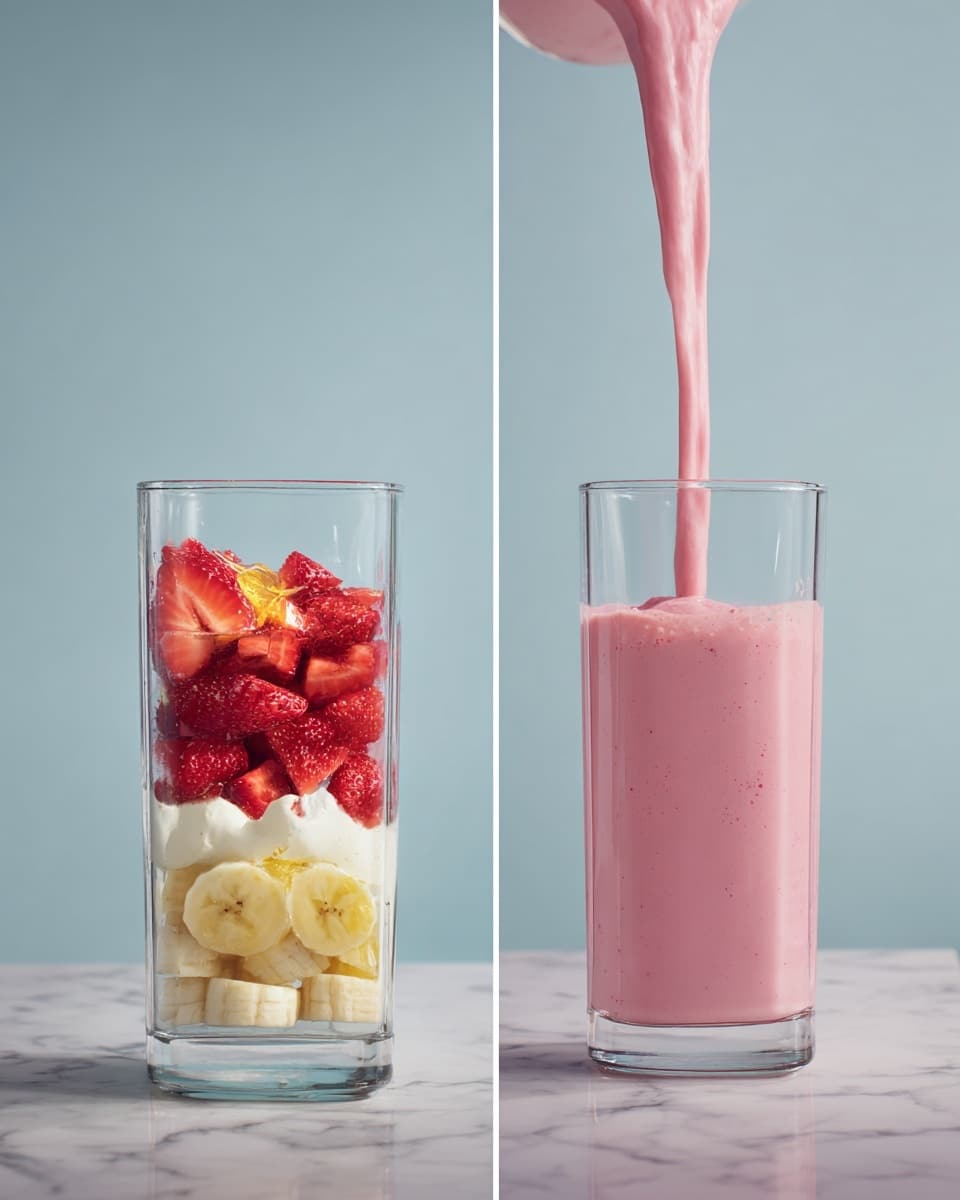 Strawberry Cottage Cheese Smoothie Recipe - Recipe Image