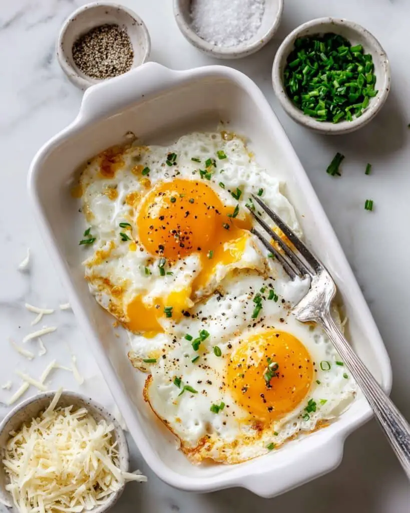 Shirred Eggs with Cream, Cheese, and Chives Recipe