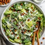 Creamy Homemade Caesar Salad with Roasted Chickpeas Recipe