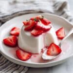 Honey Vanilla Panna Cotta with Fresh Macerated Strawberries Recipe