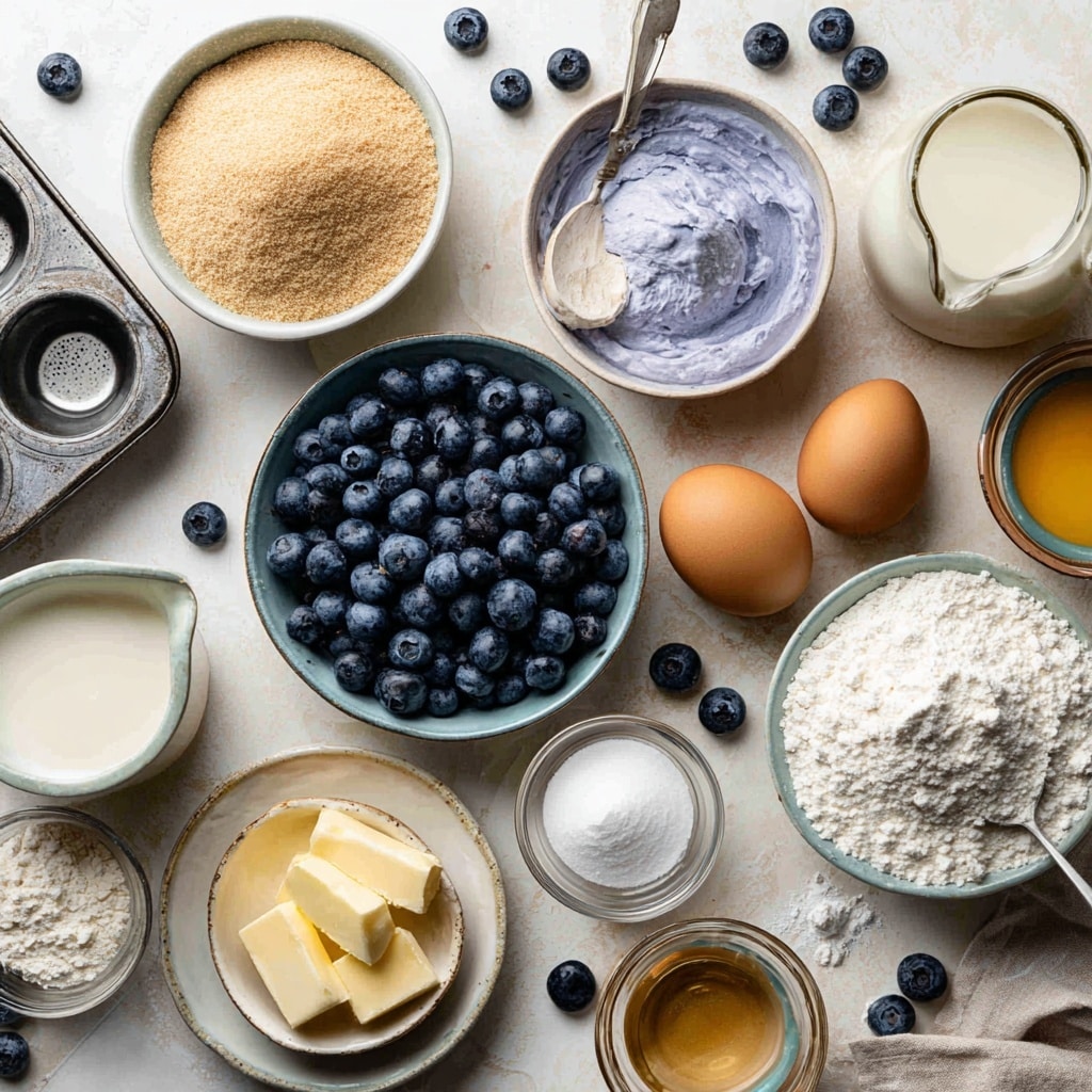 A white bowl filled with thick, creamy yellow batter mixed with small dark blueberries evenly spread throughout. A wooden spatula with a white tip is partially dipped in the batter, resting inside the bowl. The bowl sits on a white marbled surface, creating a clean and simple setting. photo taken with an iphone --ar 4:5 --v 7