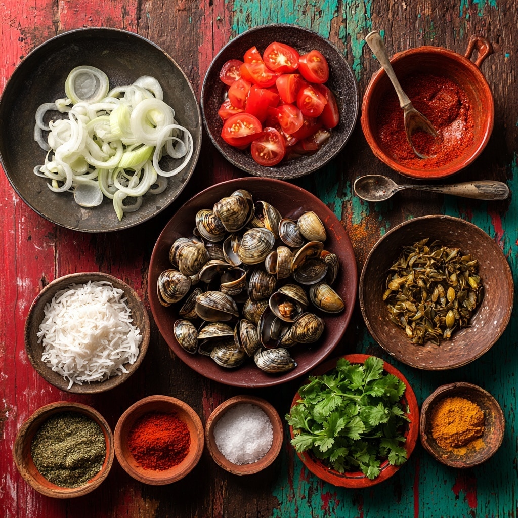 A stainless steel frying pan filled with finely chopped tomatoes, onions, and small green chili pieces, all mixed together with a light layer of oil. The mixture shows different colors: red from the tomatoes, white and purple from the onions, and bright green from the chili, creating a colorful and fresh look. The pan is placed on a white marbled texture surface. Photo taken with an iphone --ar 4:5 --v 7
