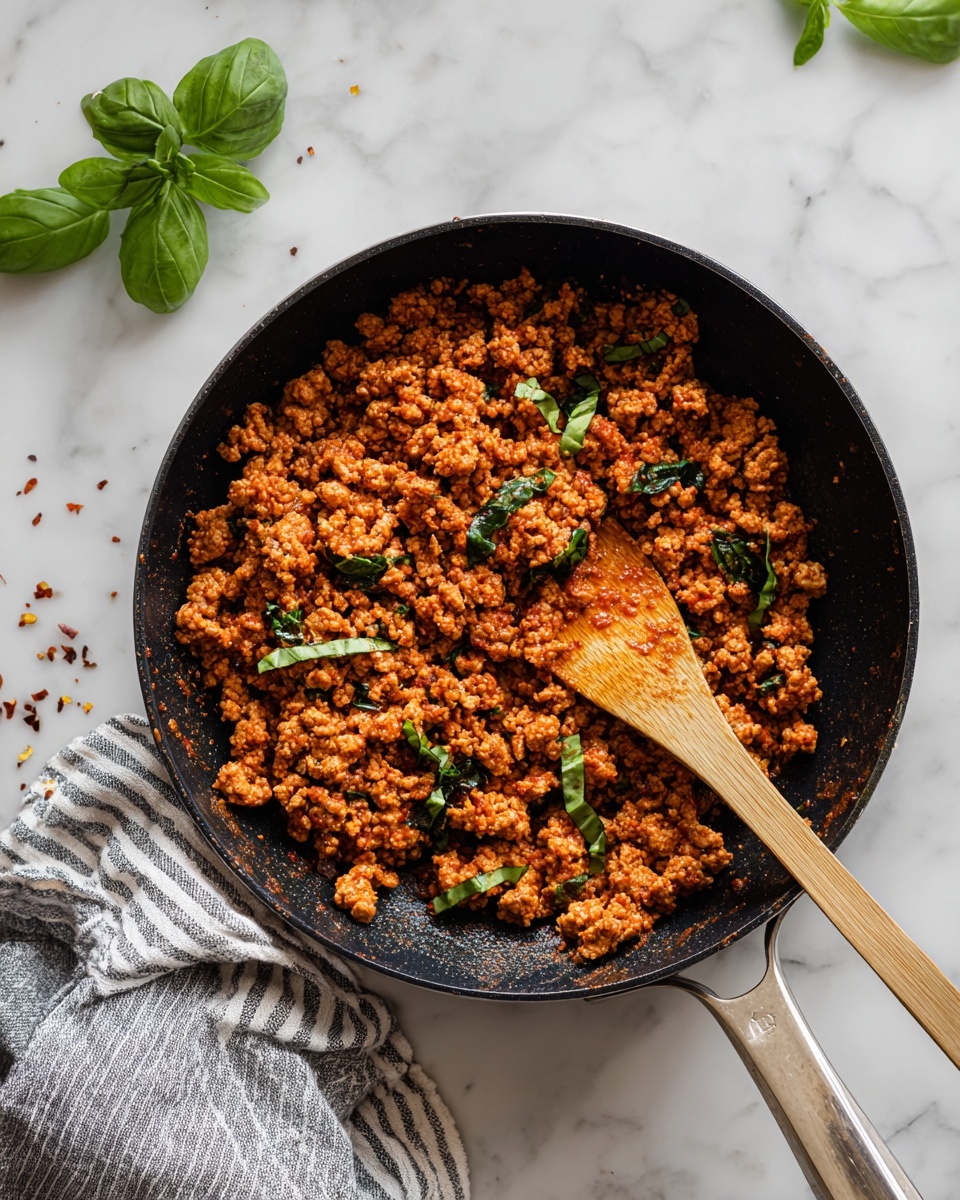 Sweet & Spicy Hot Chili Chicken Noodles with Basil Recipe - Recipe Image