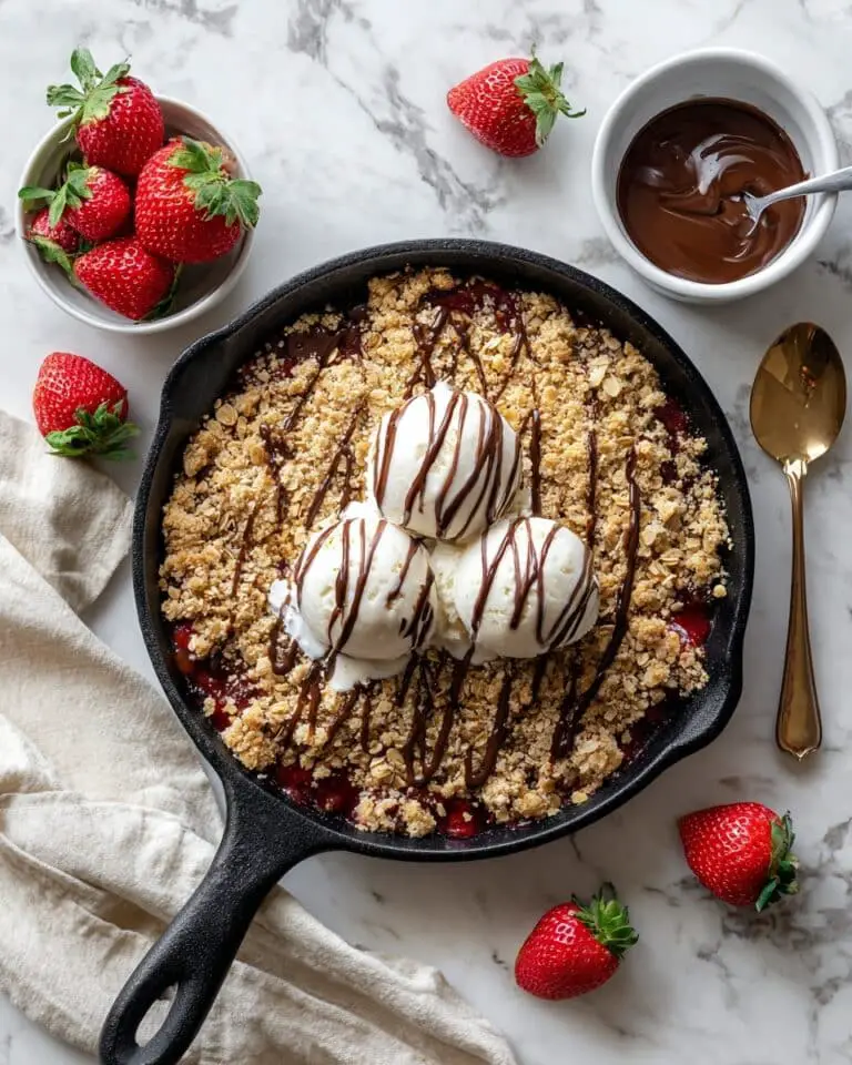 Strawberry Crisp with Peanut Butter Oatmeal Cookie Crumble Recipe