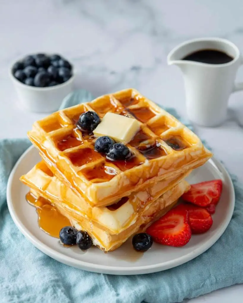 Overnight Sourdough Discard Waffles Recipe
