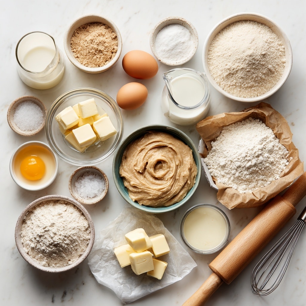 A close-up view inside a silver metal pot shows a thick, creamy mixture being stirred with a black whisk. The mixture is pale beige with a smooth, slightly shiny texture, swirling gently in the center as it is mixed. The pot's inner surface is clean and shiny, reflecting light softly. The background is a white marbled surface. Photo taken with an iphone --ar 4:5 --v 7