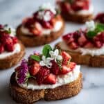 Crostini with Balsamic Strawberries and Ricotta Recipe