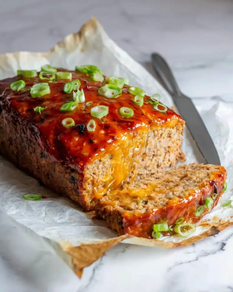 Cheddar-Stuffed Buffalo Chicken Meatloaf Recipe