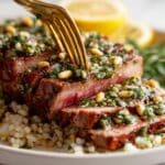 Butterflied Herb-Citrus Lamb with Feta and Toasted Pine Nuts Recipe
