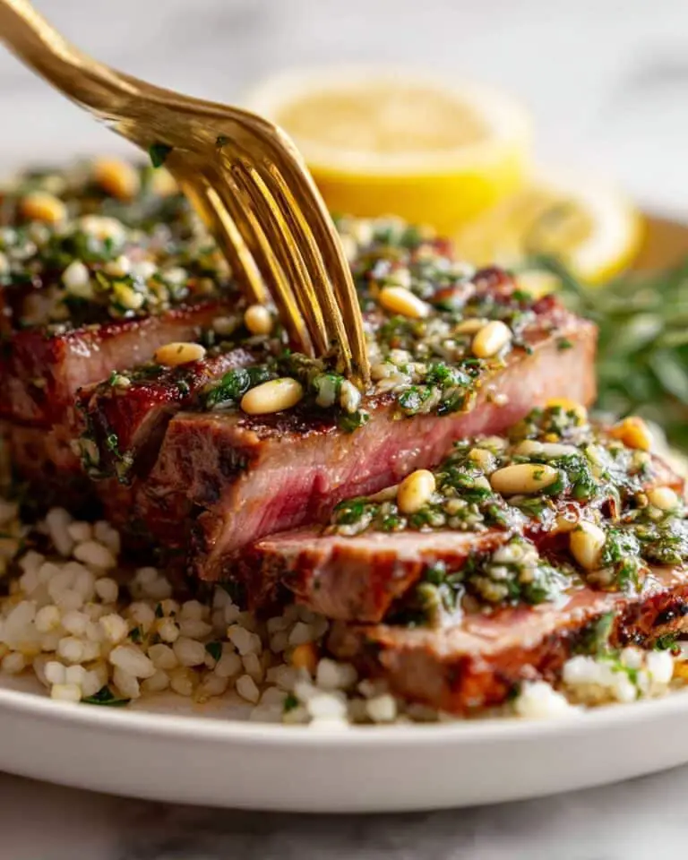 Butterflied Herb-Citrus Lamb with Feta and Toasted Pine Nuts Recipe