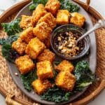 Crispy Fried Tofu Puffs with Peanut Dipping Sauce Recipe