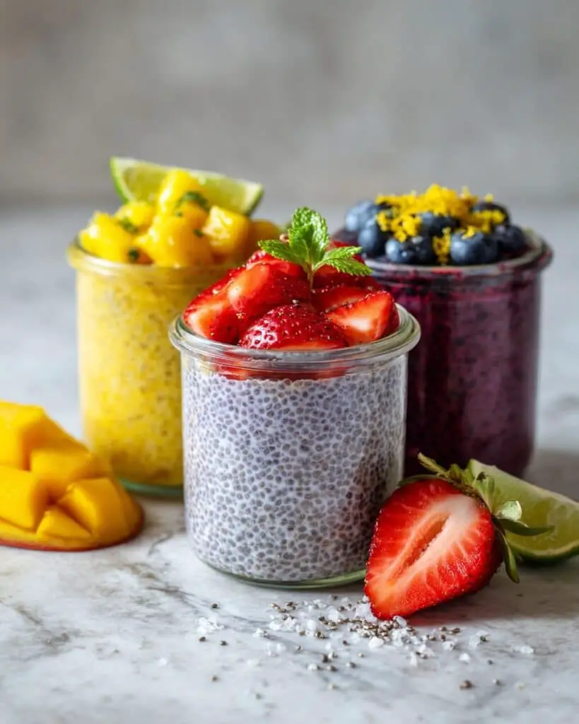 Overnight Fruit Oats with Strawberry, Mango, and Blueberry Recipe