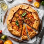 Tomato Galette with Garlic Herb Boursin and Fresh Basil Recipe