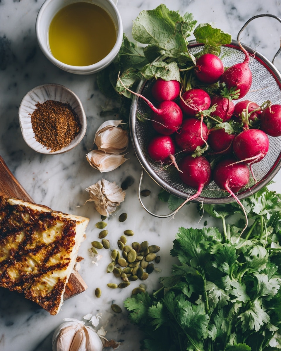 A wooden bowl filled to the top with bright green pesto sauce showing a thick, slightly chunky texture with visible bits of herbs and nuts, a wooden spoon partially dipped in the sauce rests inside the bowl with some sauce overflowing the edge onto the white marbled surface below, a bunch of fresh green leaves is seen at the top right corner, and a soft red cloth is at the bottom left corner, photo taken with an iphone --ar 4:5 --v 7