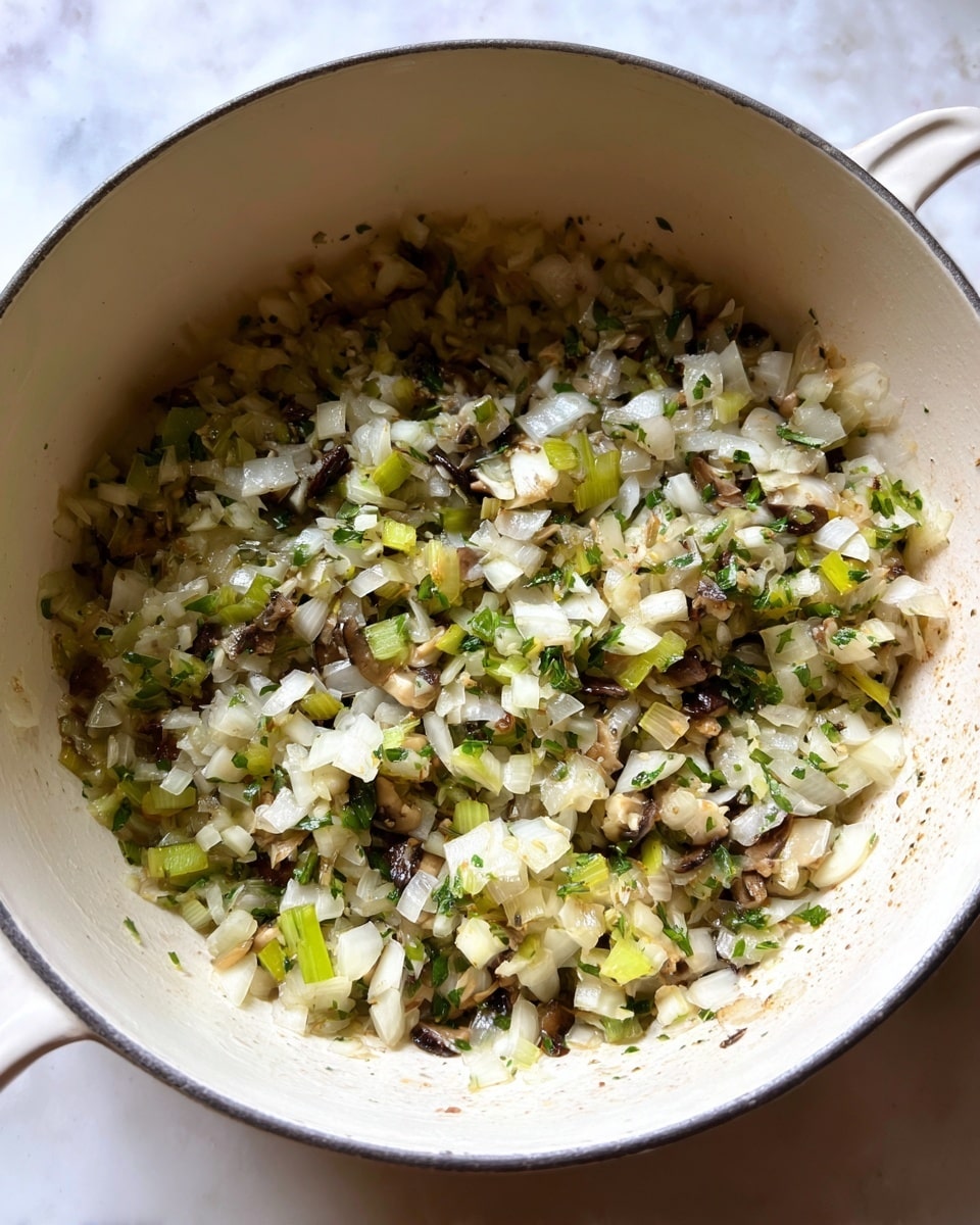 Savory Mushroom and Herb Bread Pudding Recipe - Recipe Image