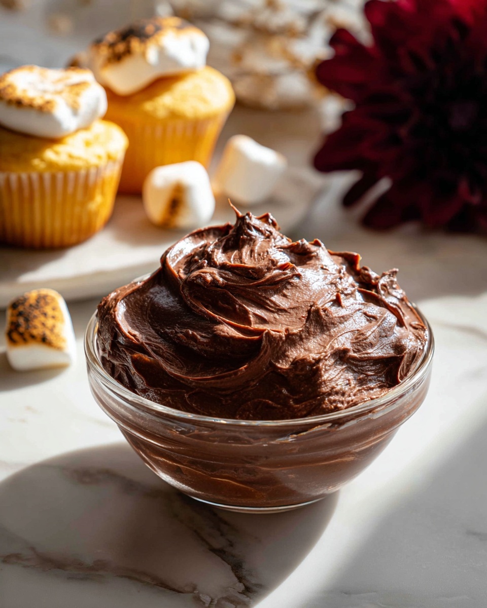 Vanilla Bean Cupcakes with Whipped Chocolate Marshmallow Frosting Recipe - Recipe Image