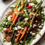 Roasted Spring Vegetable and Crispy Farro Salad Recipe