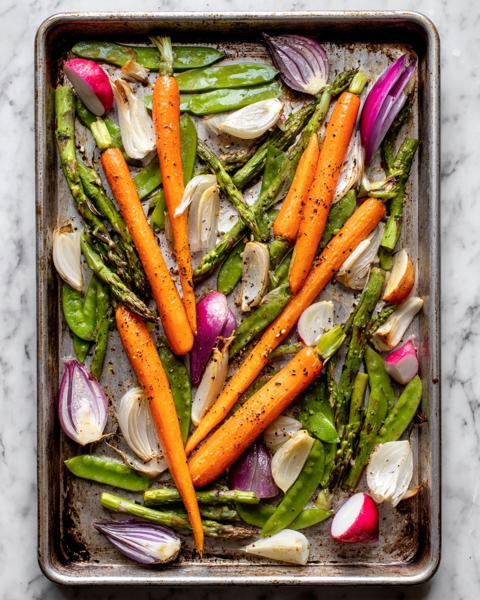 Roasted Spring Vegetable and Crispy Farro Salad Recipe - Recipe Image