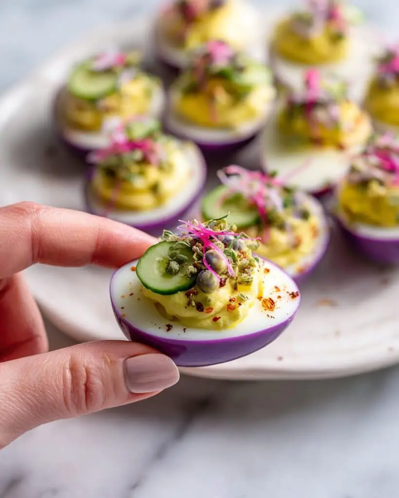 Perfectly Pink Deviled Egg Recipe
