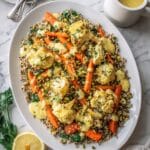 Roasted Carrot Cauliflower Quinoa Salad with Sunshine Dressing Recipe