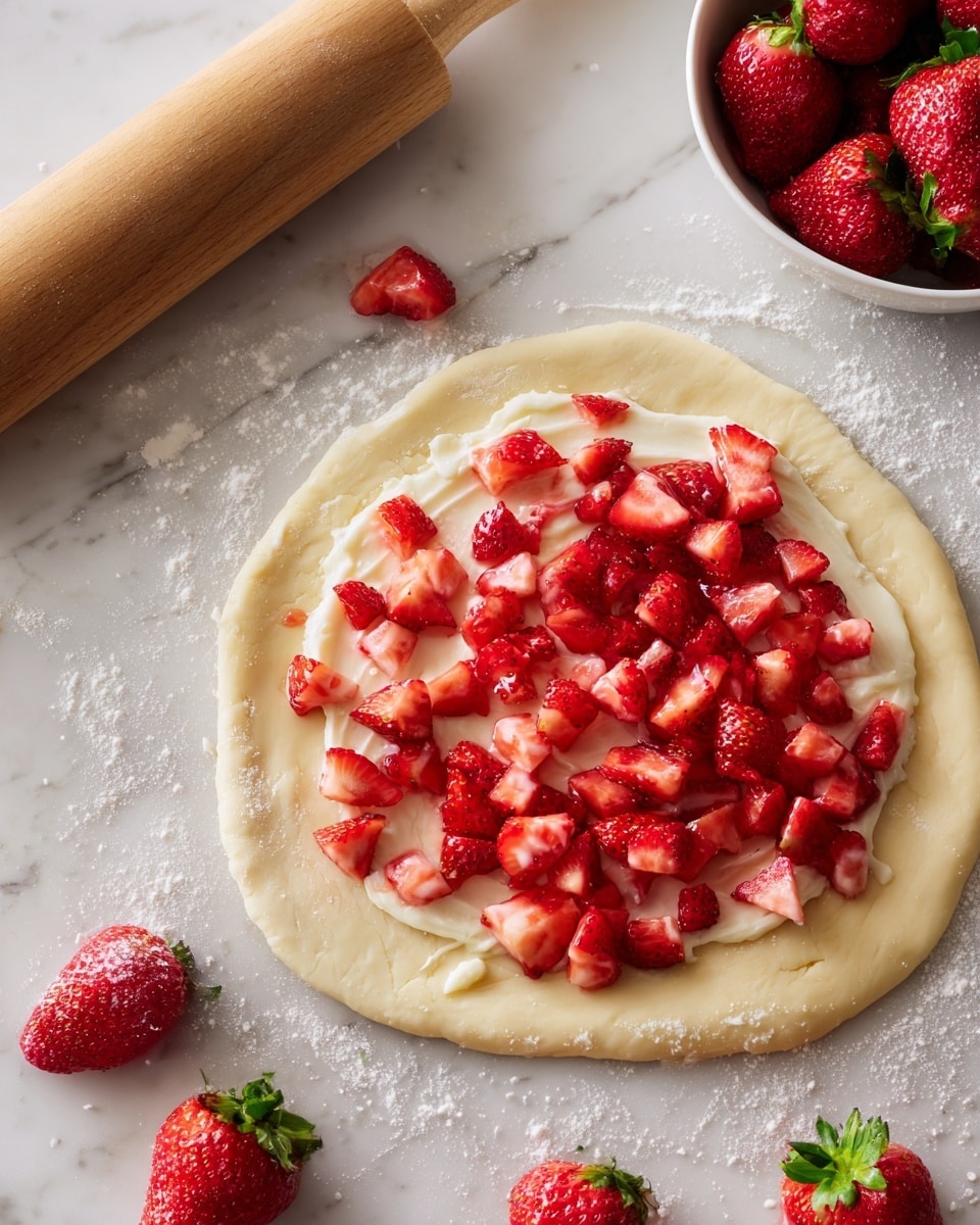 Strawberry Sweet Rolls with Strawberry Cream Cheese Frosting Recipe - Recipe Image