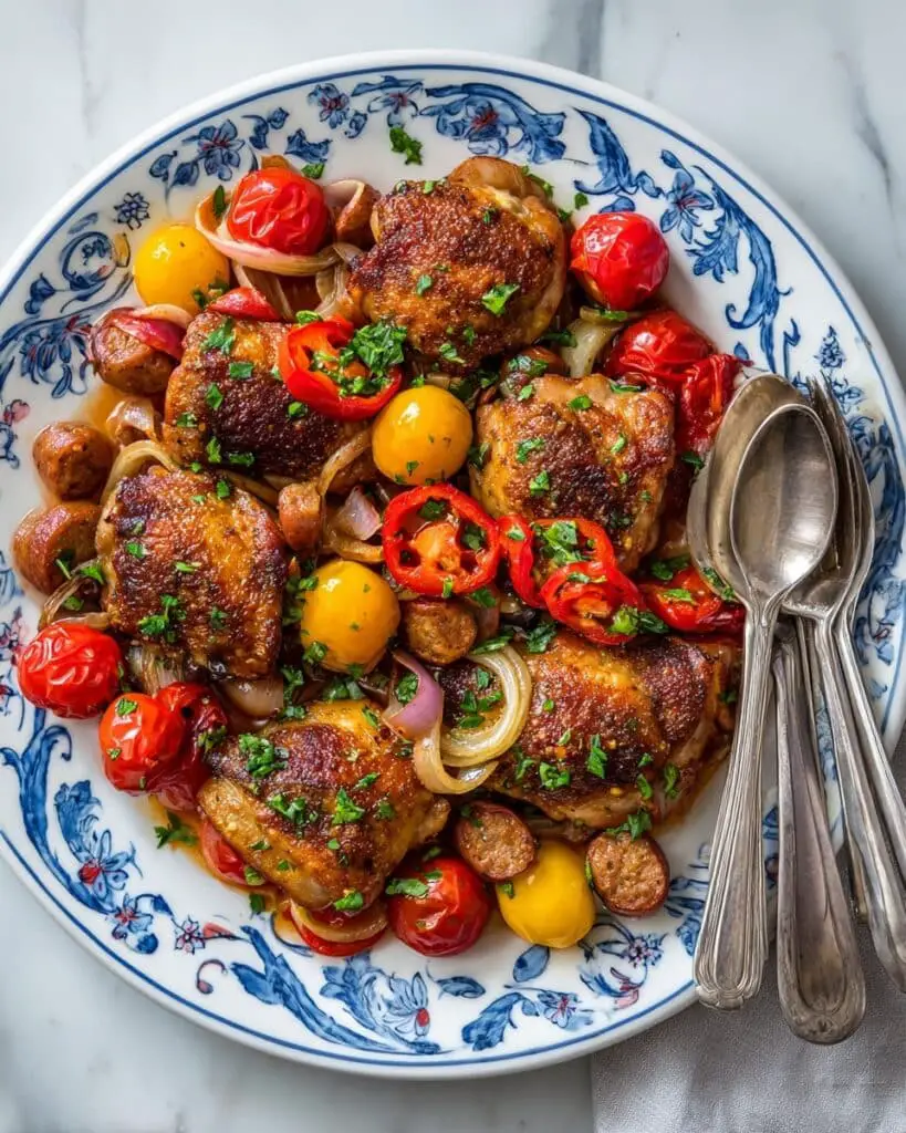 Chicken Scarpariello (Braised Chicken & Sausage with Peppers) Recipe