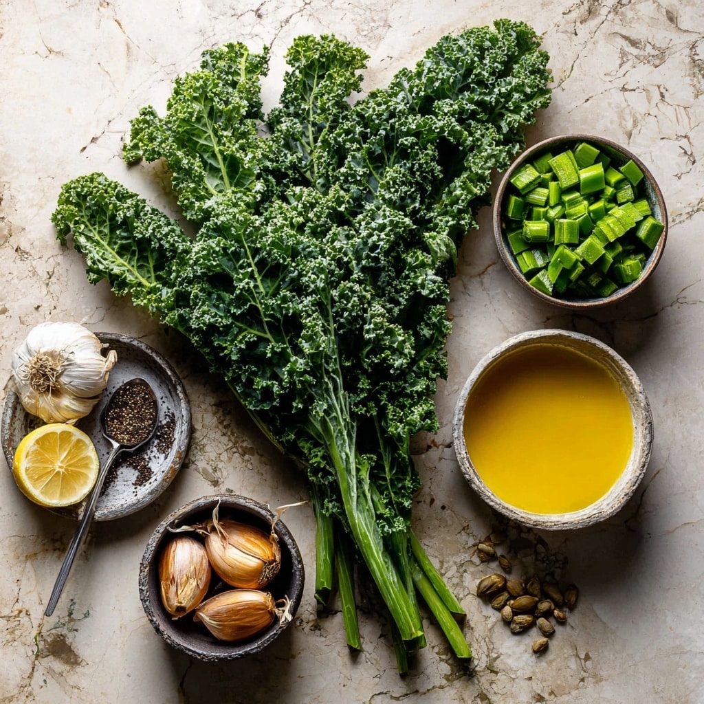 A bunch of fresh green kale leaves spread out on a white cloth over a wooden cutting board. The kale leaves show a mix of curly and flat textures, with rich dark and light green colors and visible veins. The arrangement looks natural, filling most of the frame with the wood surface partly visible around the edges. photo taken with an iphone --ar 4:5 --v 7