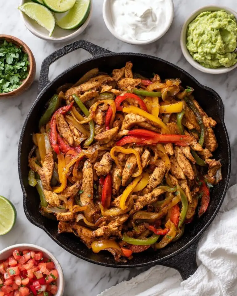 Easy Chicken Fajitas with Bell Peppers and Onions Recipe