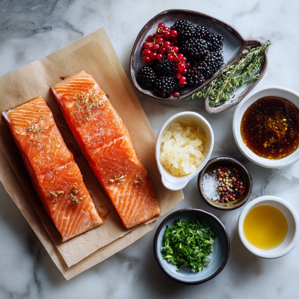 A white bowl filled with three visible layers of ingredients: dark soy sauce forming the base, finely chopped yellow ginger pieces on one side, and a mound of black pepper on the other side; a small clump of light brown minced garlic sits near the ginger. The bowl is placed on a white marbled surface next to a metallic whisk with a black handle and a white plate holding two pieces of orange raw salmon. A beige cloth with black stripes is partially visible at the bottom right corner. photo taken with an iphone --ar 4:5 --v 7