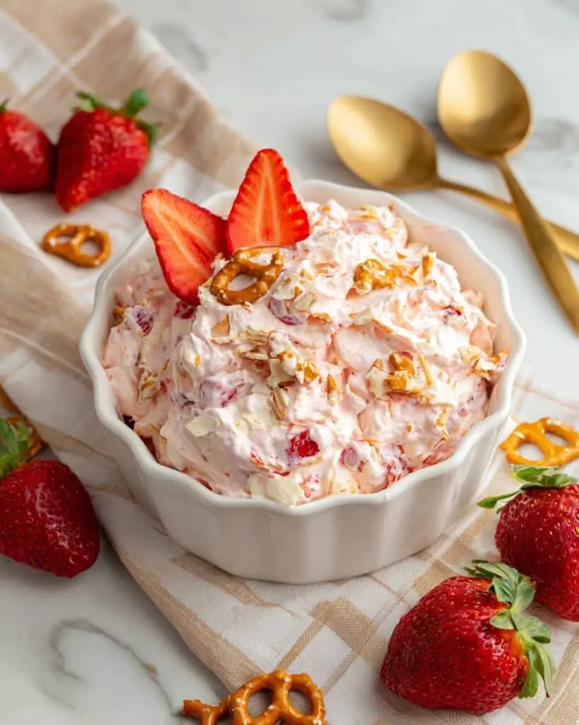 High-Protein Strawberry Pretzel Salad Bowl Recipe