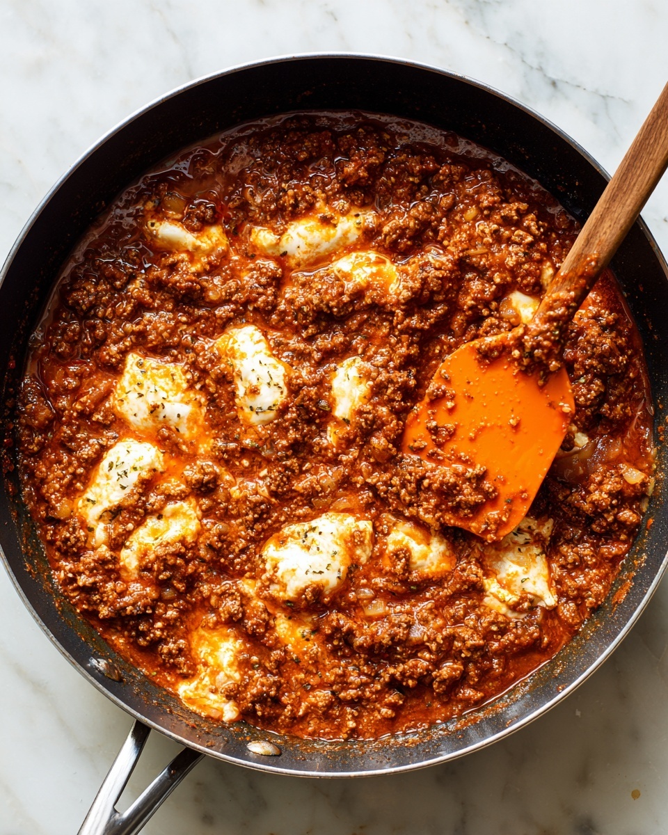 Four baked pieces of golden brown, cheesy casserole sit close together on a round white textured plate. Each piece shows a top layer of melted cheese with an orange-yellow color that has bubbled and browned slightly in spots. Beneath the cheese is a thick, rich layer of dark brown cooked ground meat mixed with sauce, visible spilling out around the base of the pieces. The plate sits on a white marbled surface with a soft yellow-and-white kitchen towel folded in the background. photo taken with an iphone --ar 4:5 --v 7