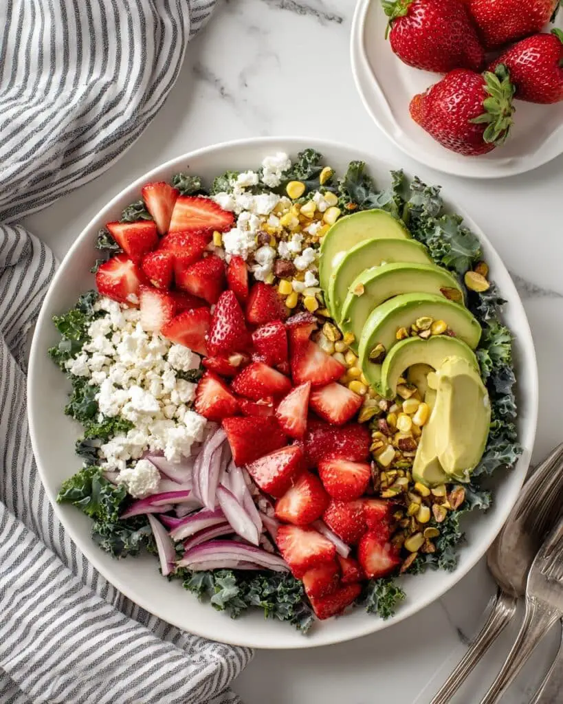 Summer Glow Strawberry Kale Salad Recipe