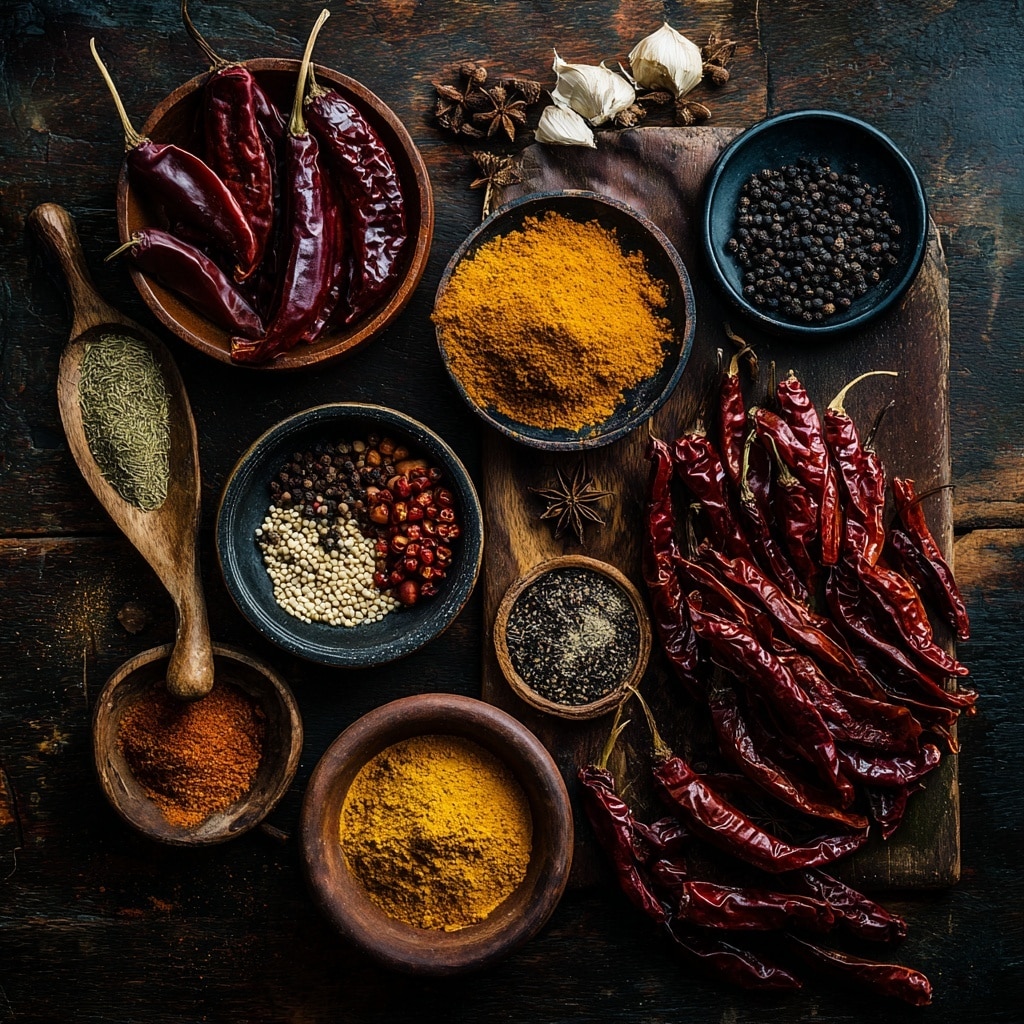 A close-up of a taco with a crispy golden-brown shell held by a woman's hand, filled with dark, shredded meat mixed with small red tomato pieces, white onion bits, and green cilantro. The taco is being dipped into a small white bowl filled with dark red sauce. The taco is on a white plate with slices of green jalapeño and scattered herbs. In the blurred background, more tacos and a bowl of diced limes sit on a white marbled surface. photo taken with an iphone --ar 4:5 --v 7