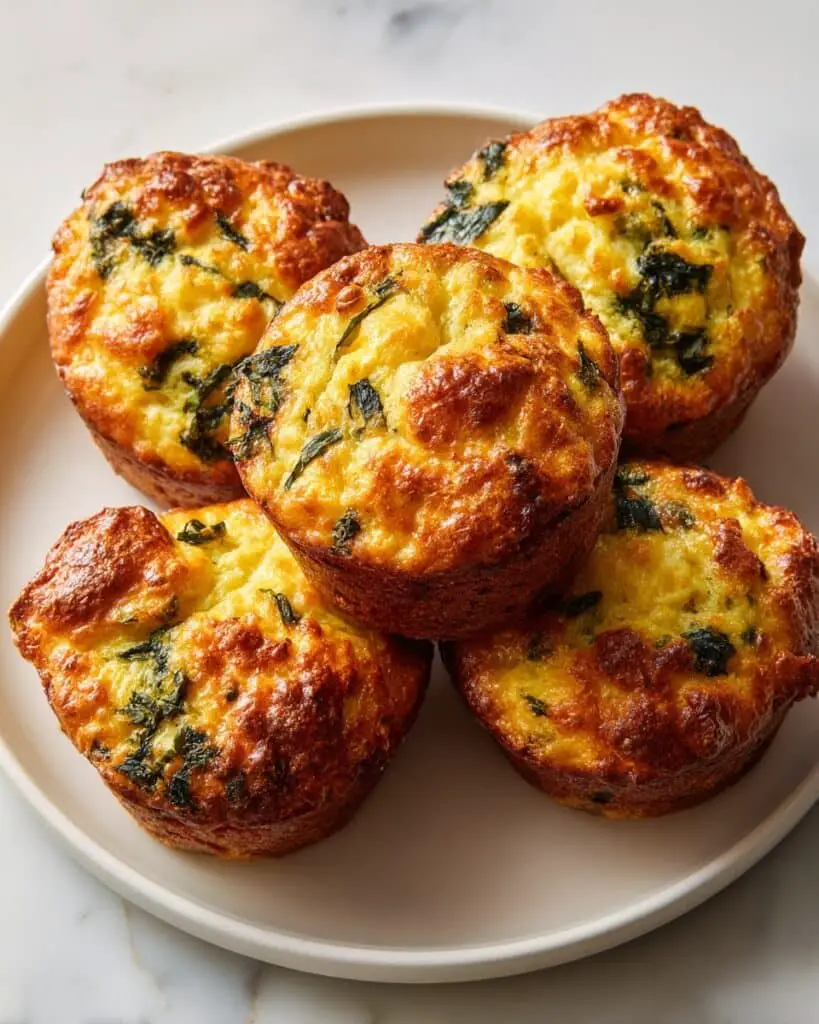 Healthy Spinach Feta Flourless Muffins Recipe