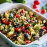 Tomato Eggplant Zucchini Bake with Garlic and Parmesan Recipe