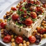 Baked Feta with Tomatoes, Chickpeas, and Fresh Herbs Recipe