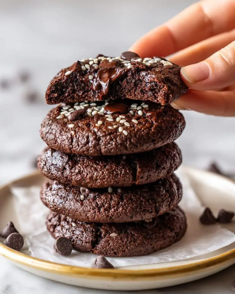 Fudgy Chocolate Tahini Cookies (1 Bowl!) Recipe