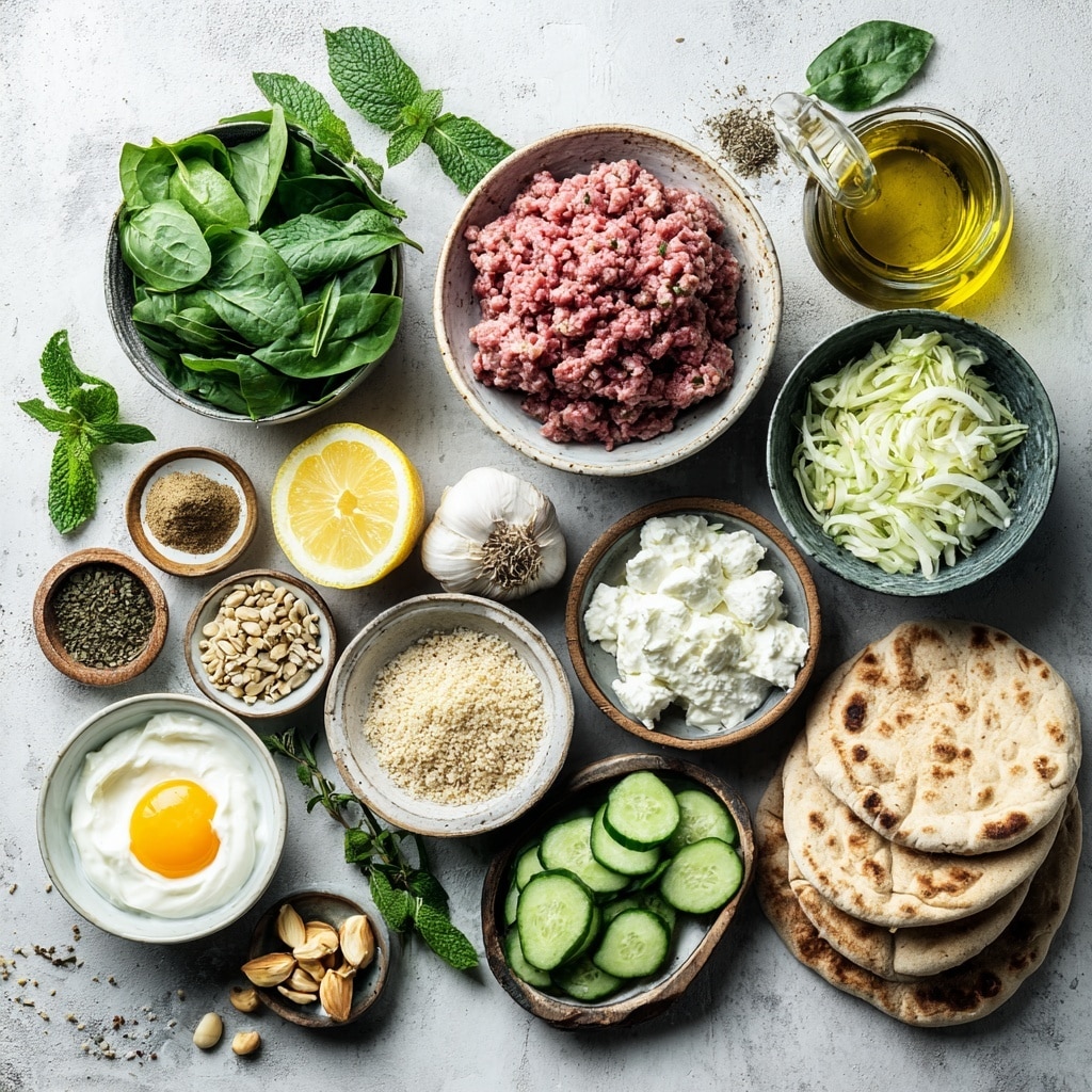 A white bowl filled with a smooth, thick white base layer, topped with finely chopped bright green cucumber pieces, and sprinkled with small bits of dark green herbs and black pepper. The bowl sits on a white marbled surface. Photo taken with an iphone --ar 4:5 --v 7