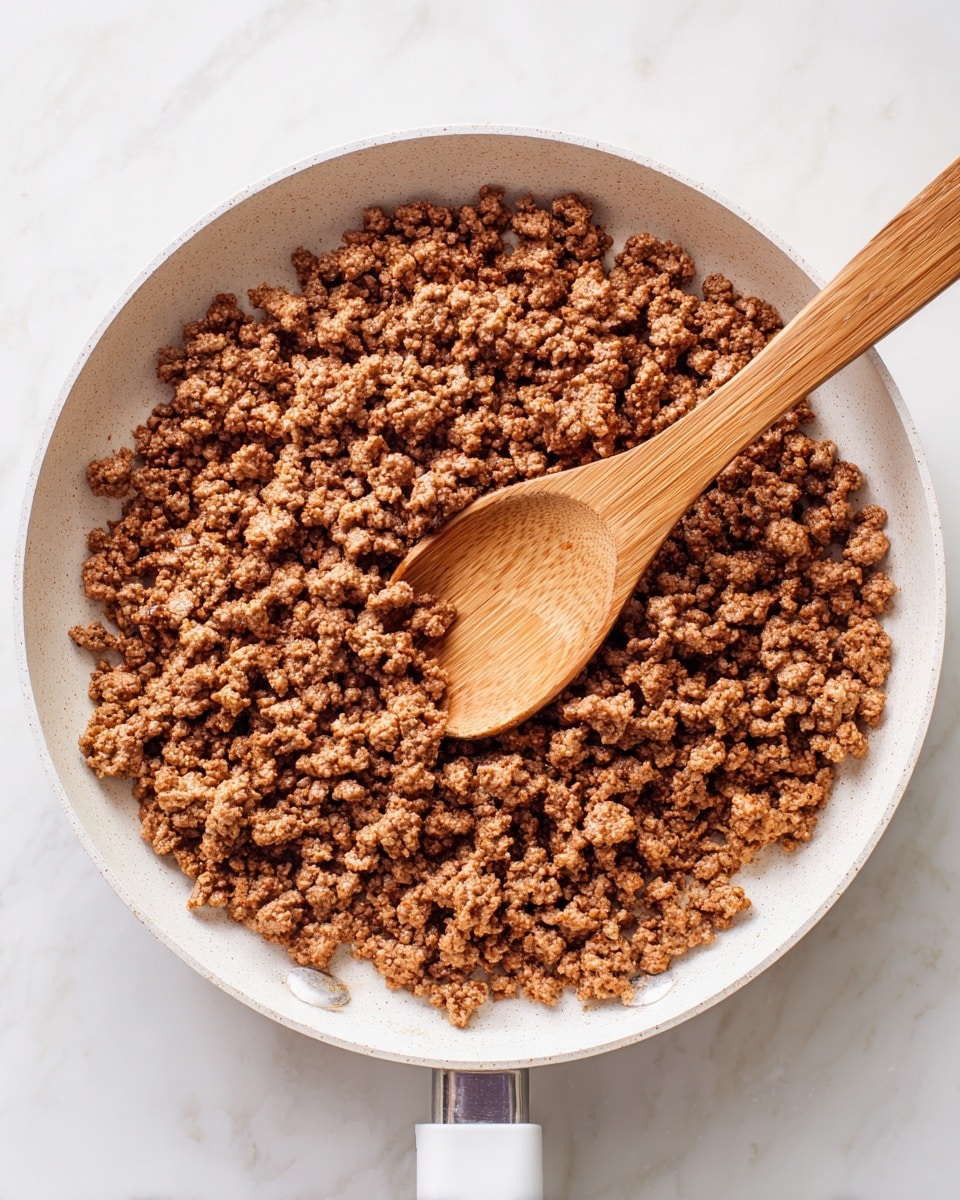 A white cast iron pot filled with fluffy orange rice, the rice grains are soft and separate, showing a lightly oily texture. A wooden spoon with a smooth light brown surface rests inside the pot, lifting a portion of the rice. The pot is placed on a white marbled surface. The color of the rice is a warm orange with slight variations in shade, making it look cooked and flavorful. Photo taken with an iphone --ar 4:5 --v 7