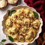 Browned Butter Sage Ravioli with Hazelnuts and Crispy Panko Recipe