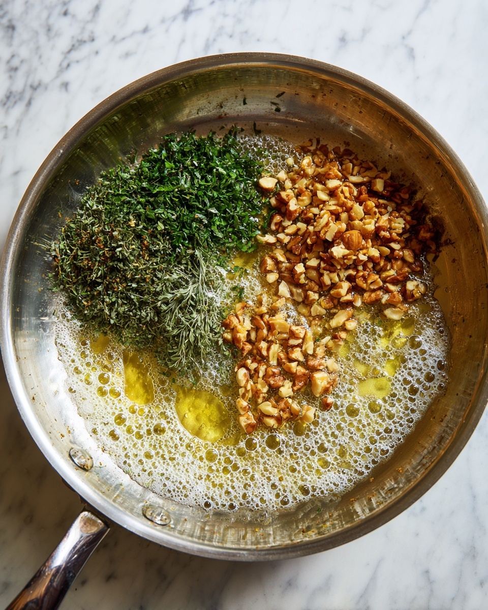Browned Butter Sage Ravioli with Hazelnuts and Crispy Panko Recipe - Recipe Image