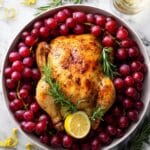 Rosemary Roasted Spatchcock Chicken with Grapes Recipe
