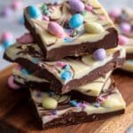 No-Bake Chocolate Bark with Mini Eggs and Toppings Recipe