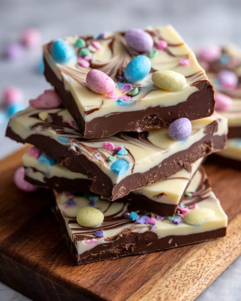 No-Bake Chocolate Bark with Mini Eggs and Toppings Recipe